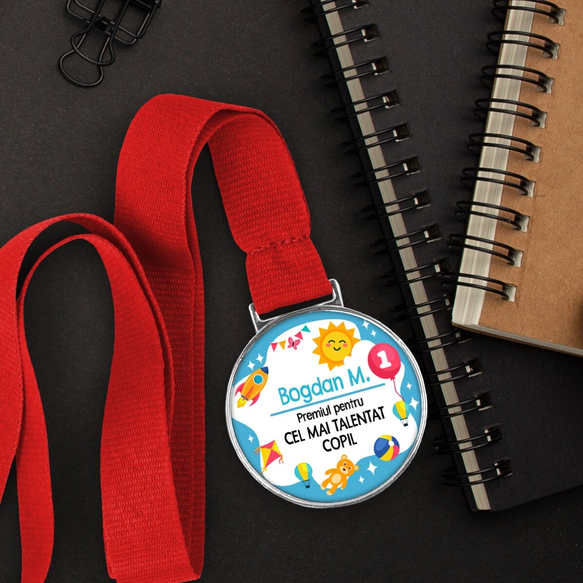 Gepersonaliseerde medaille met tekst - Kinderdag