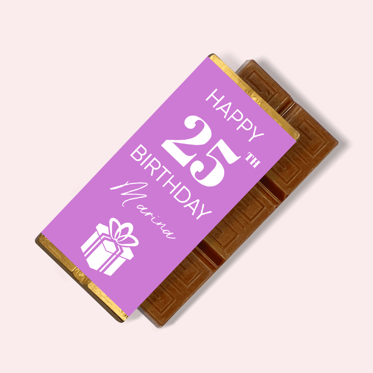 Gepersonaliseerde mini-chocoladereep met boodschap - Happy Birthday