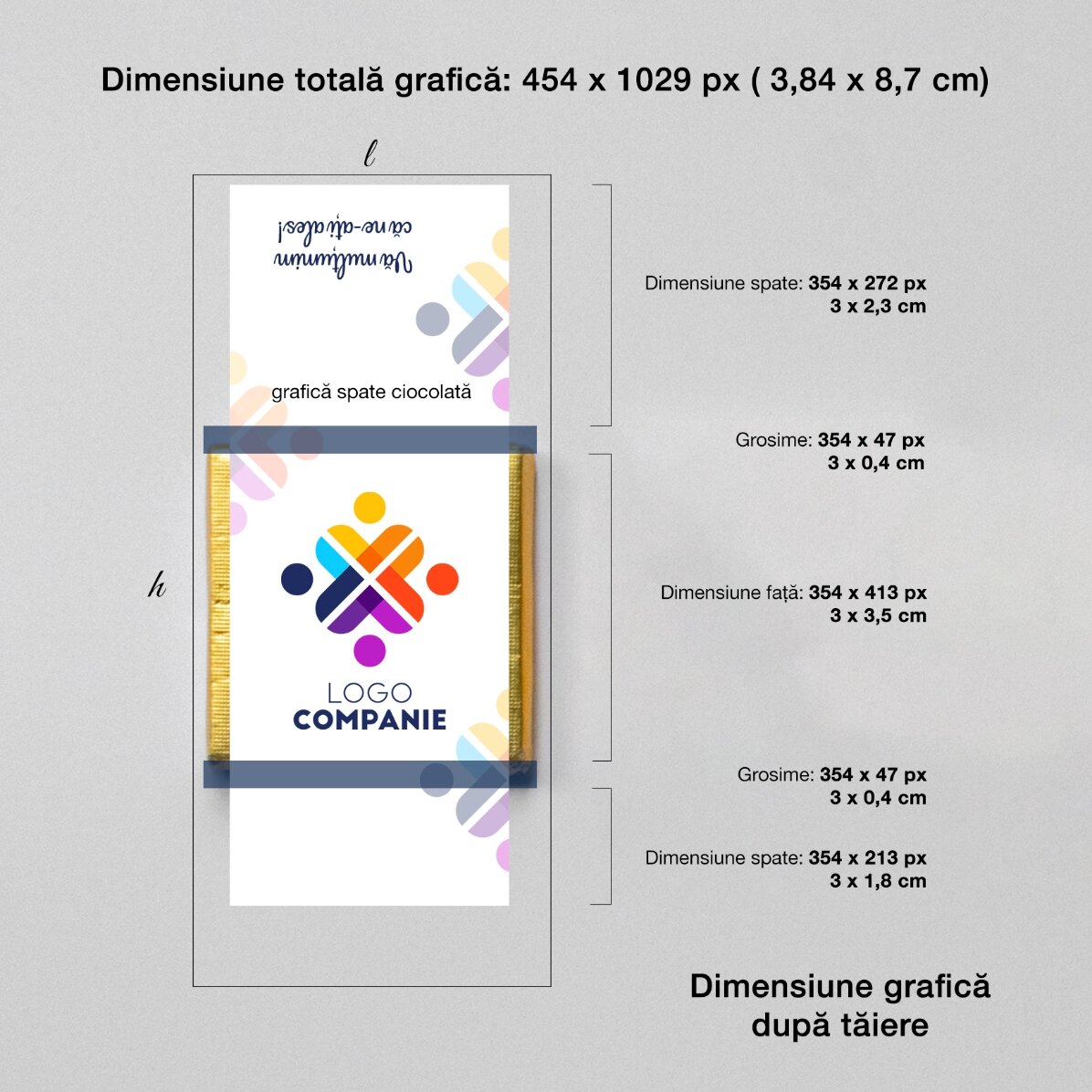 Mini-chocolat personnalisé avec votre motif