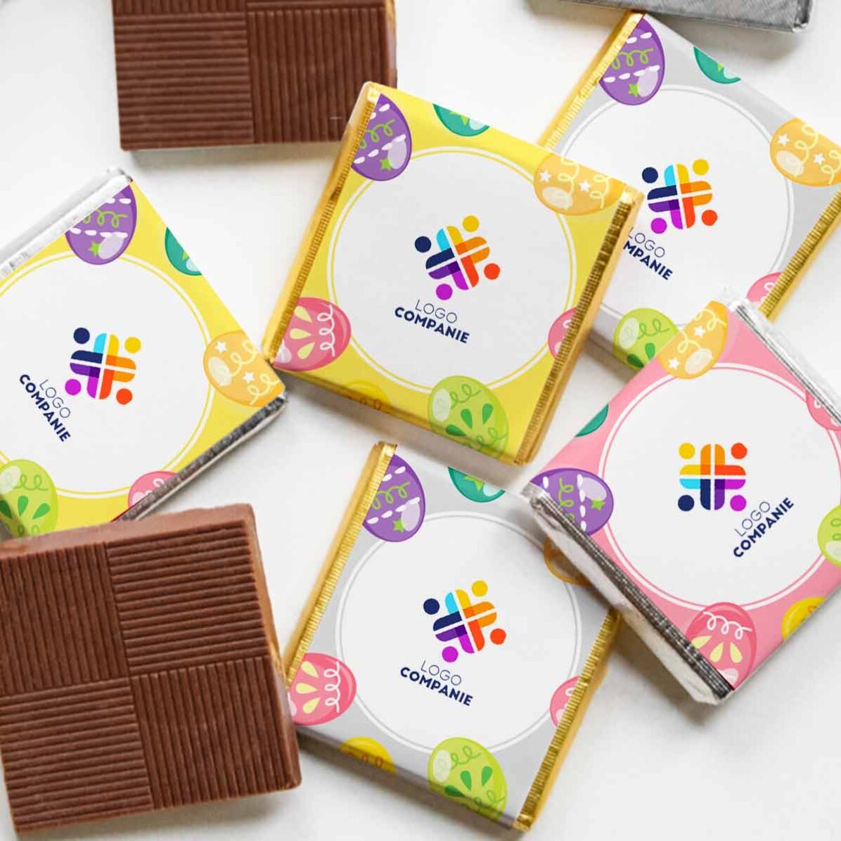 Mini-chocolat personnalisé avec logo - Pâques
