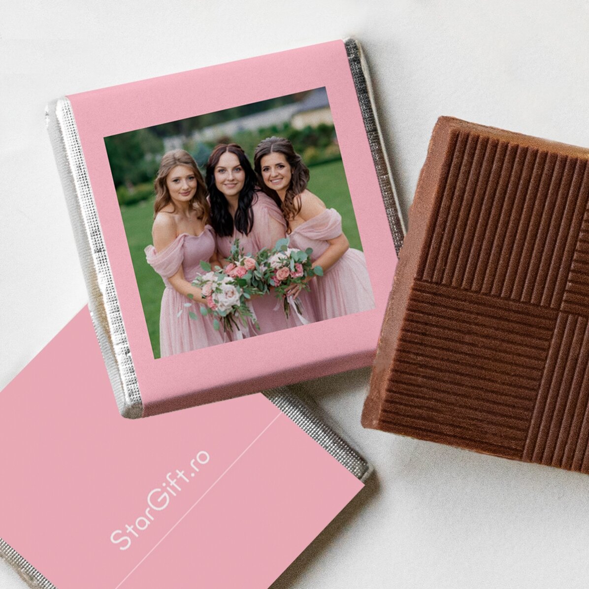 Gepersonaliseerde mini-chocolade met een foto