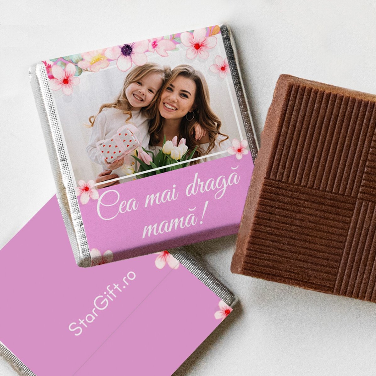 Gepersonaliseerde mini-chocolade met foto en boodschap - Mijn liefste