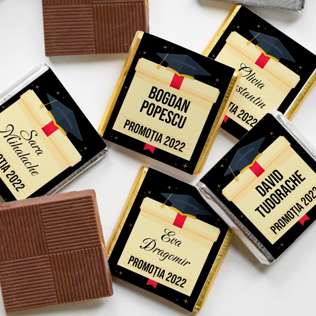 Mini-chocolat personnalisé avec un message - Remise des diplômes