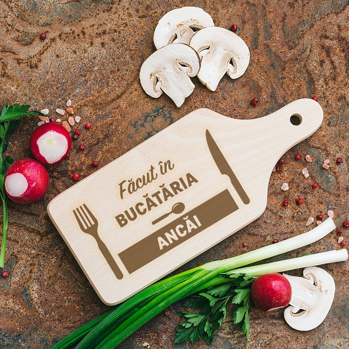 Gepersonaliseerde mini-snijplank - Gemaakt in de keuken