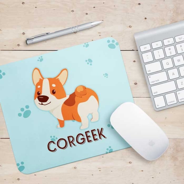 Tapis de souris personnalisé avec texte - Corgeek