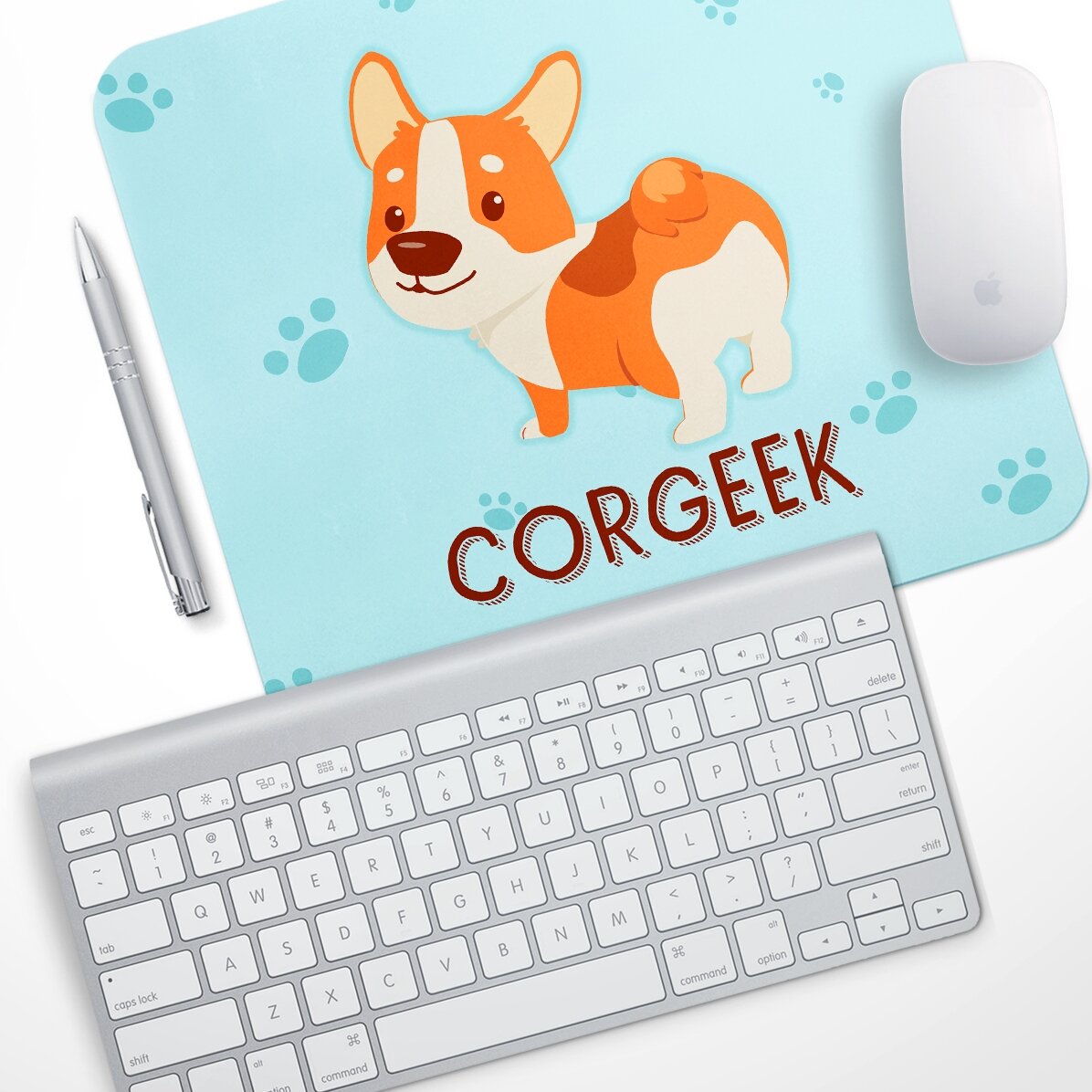 Tapis de souris personnalisé avec texte - Corgeek