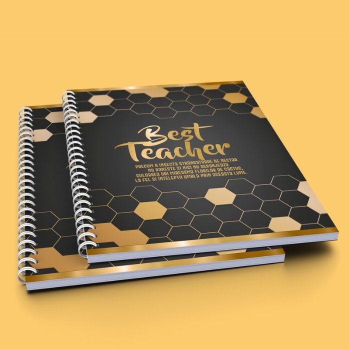 Carnet personnalisé avec inscription - « Best teacher »