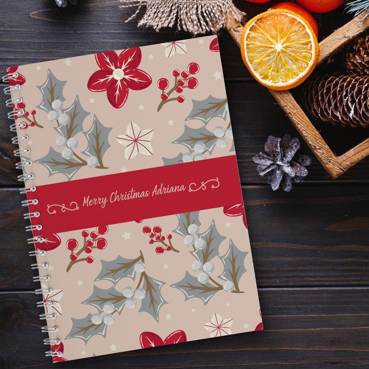 Gepersonaliseerde notitieboekjes met tekst - Kerstmis