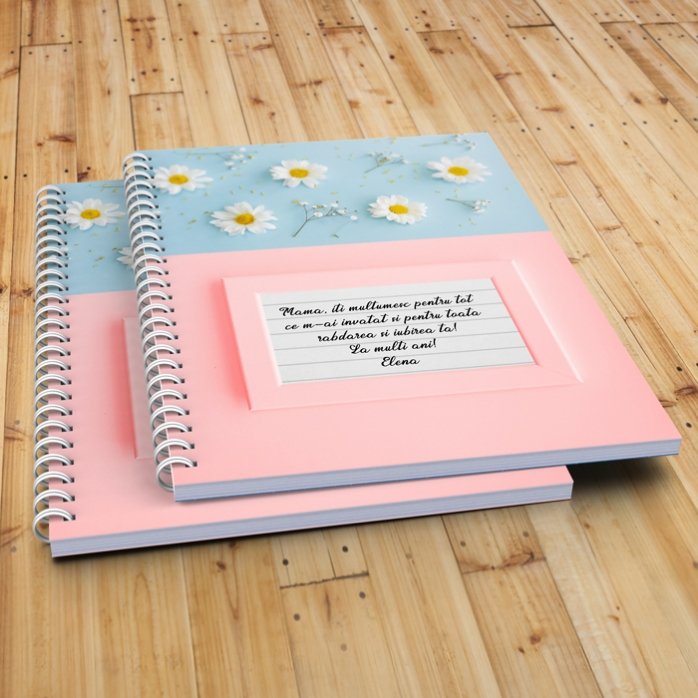 Carnet personnalisé avec texte - Daisies