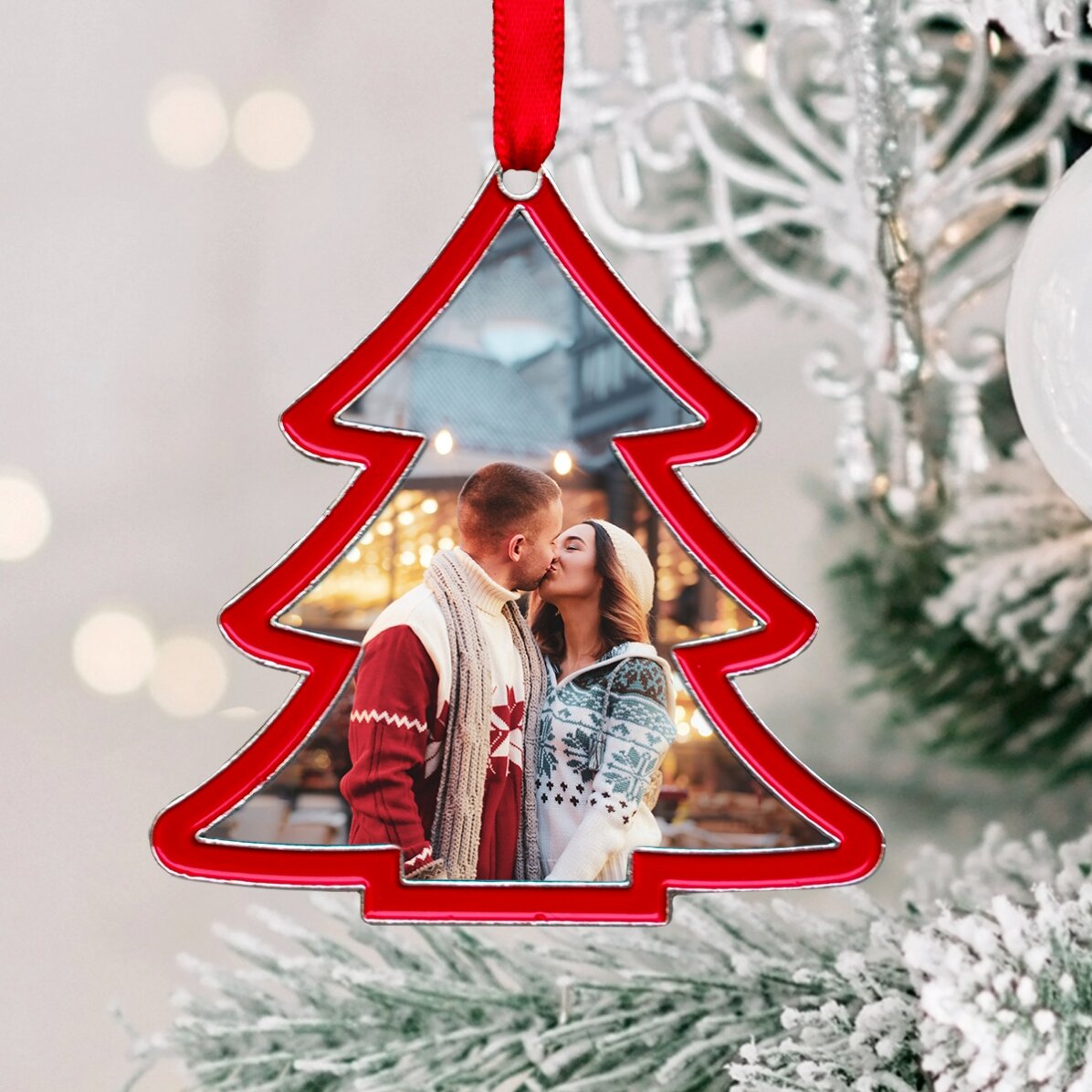 Gepersonaliseerde kerstboomversiering met een foto – model Bradut
