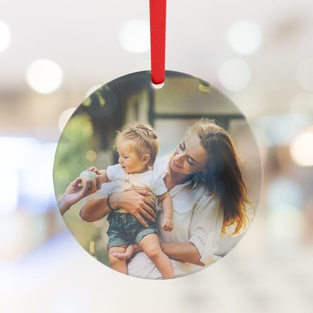 Ronde, gepersonaliseerde sieraden met een foto