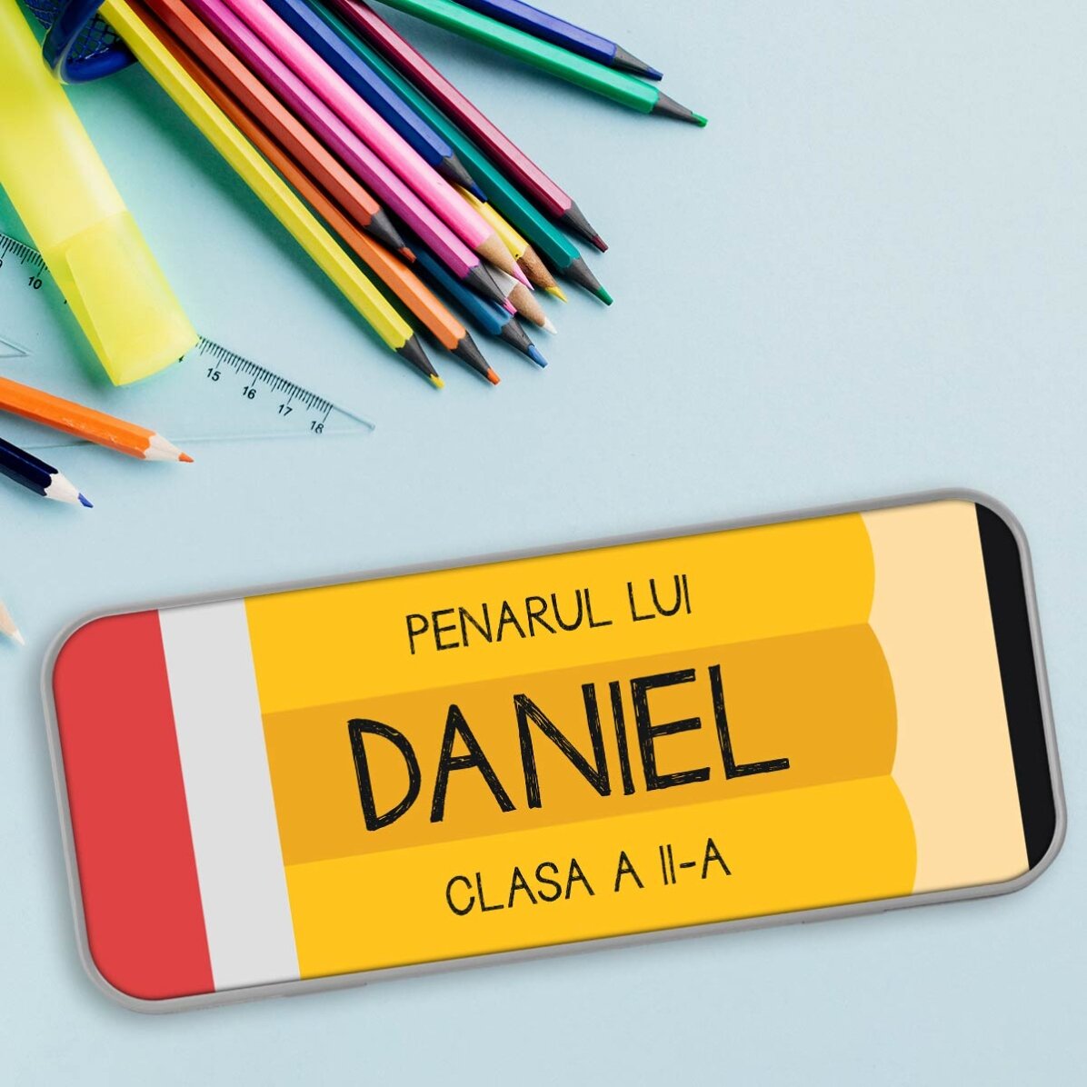 Trousse personnalisée avec inscription - Crayon