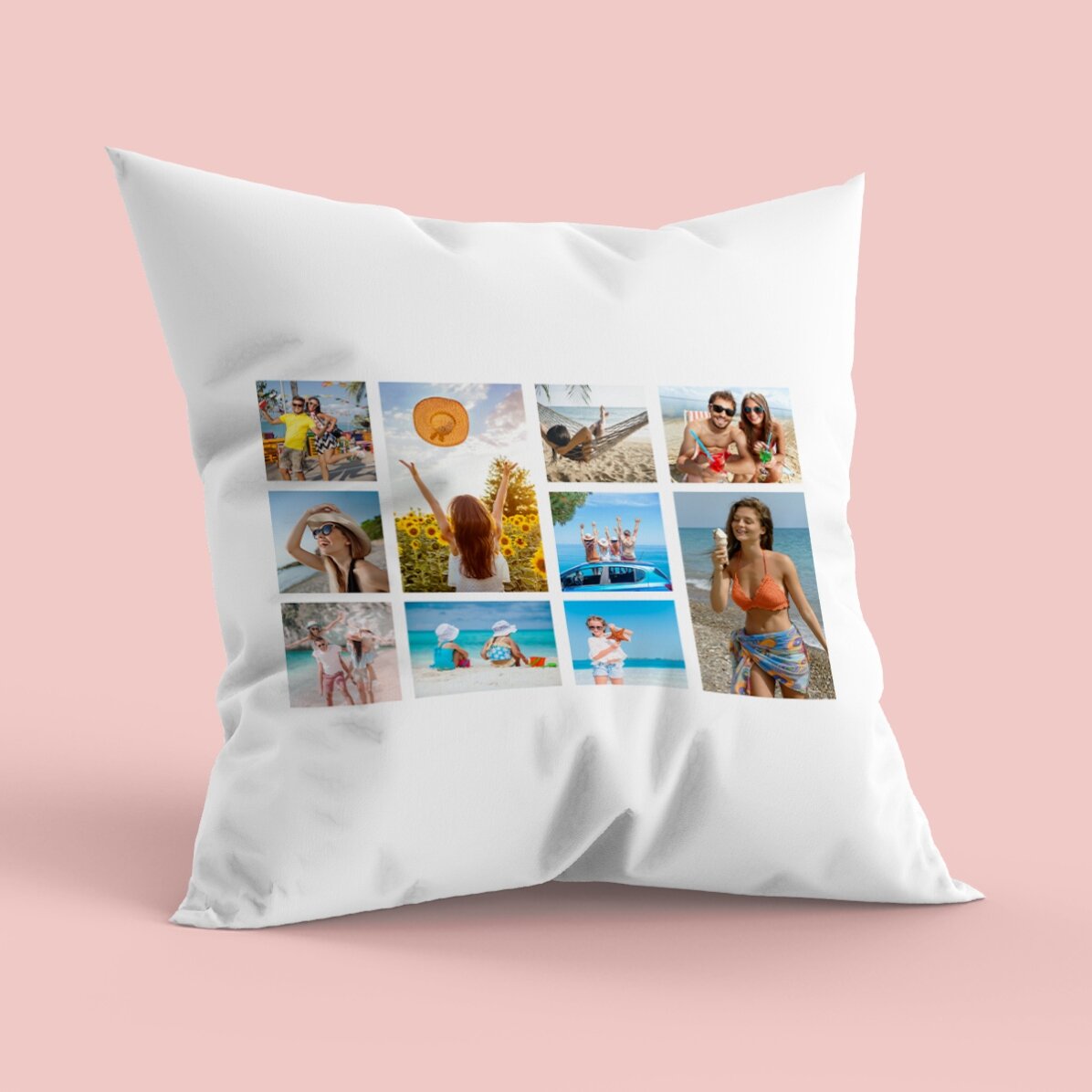 Gepersonaliseerd kussen met 10 foto
