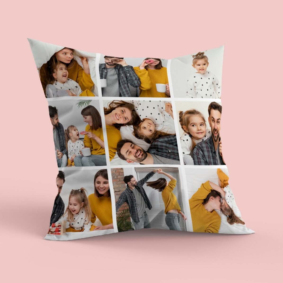 Gepersonaliseerd kussen met 9 foto