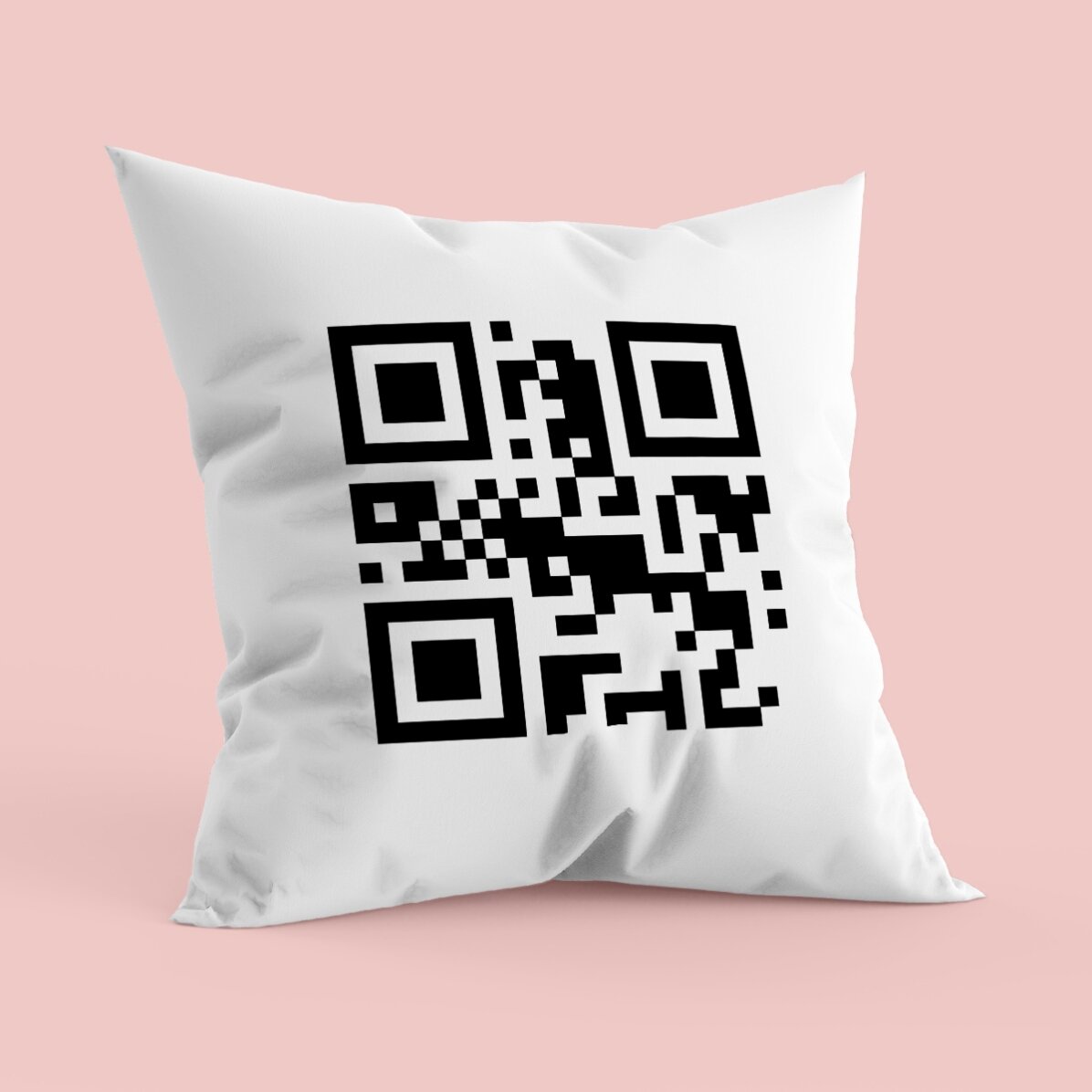 Gepersonaliseerd kussen met QR-code