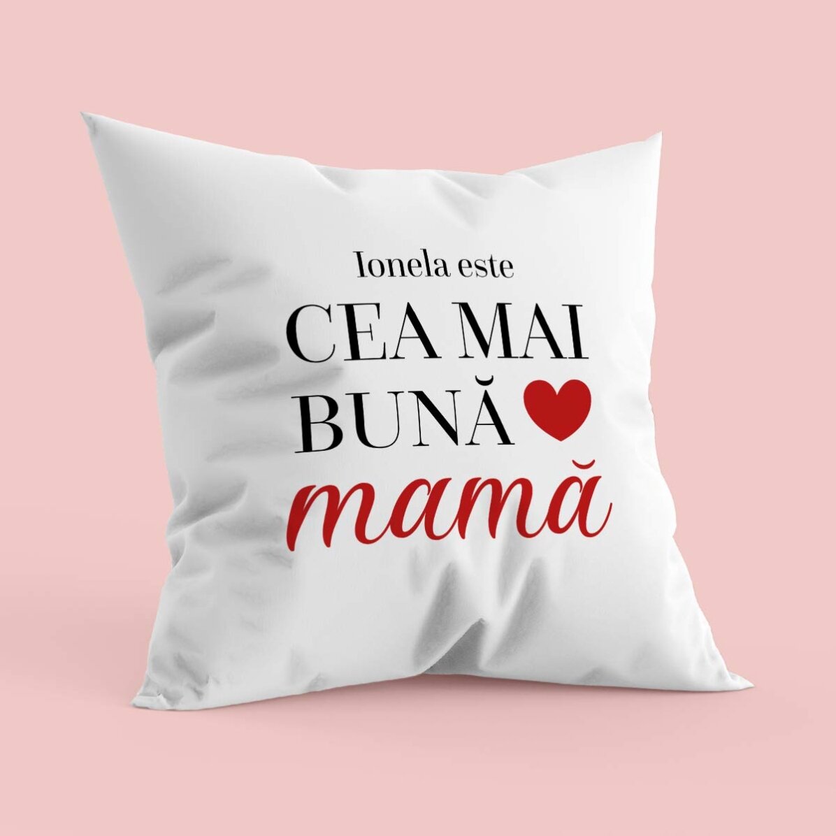 Gepersonaliseerd kussen met boodschap voor peetouders