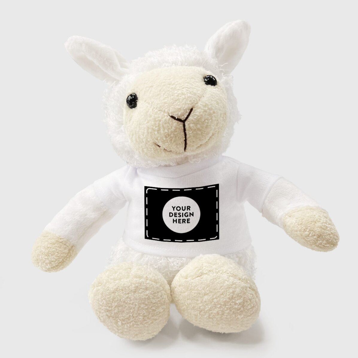 Plus een gepersonaliseerd schaap met jouw eigen ontwerp