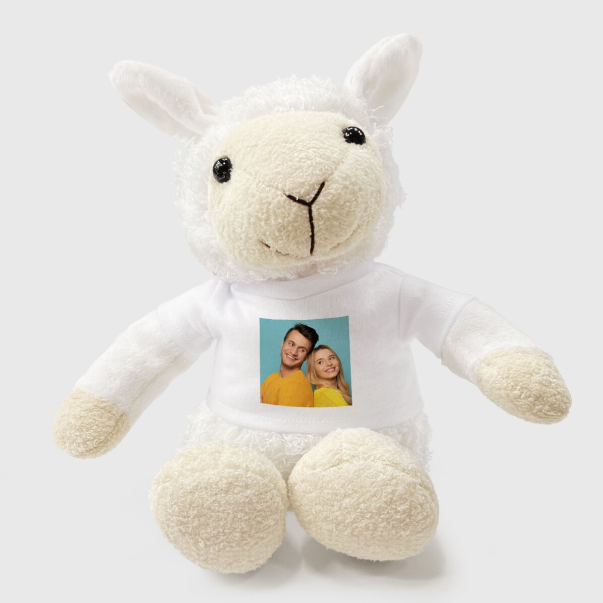 Peluche de mouton personnalisée avec une photo