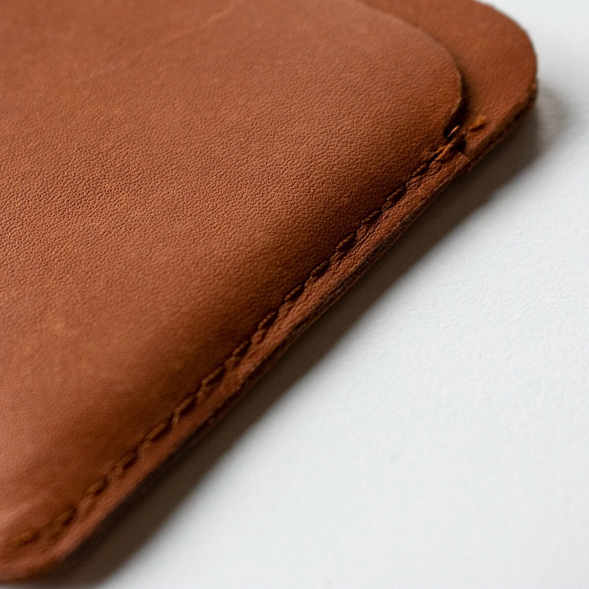 Leren portemonnee, gepersonaliseerd met initiaal en naam