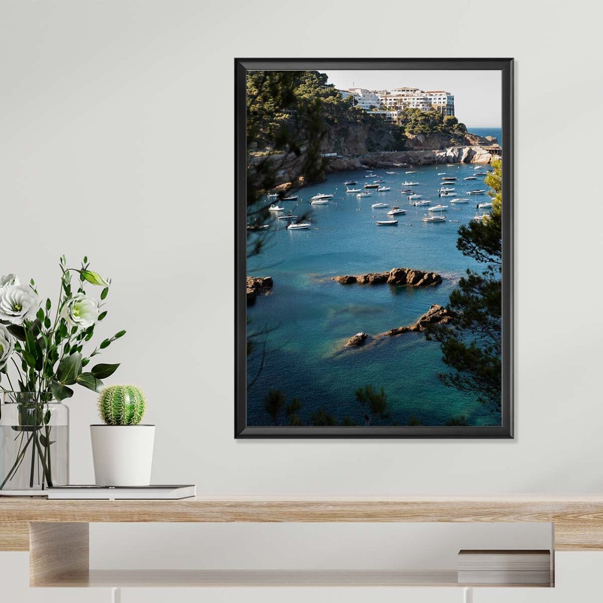 Affiche de golf avec des bateaux