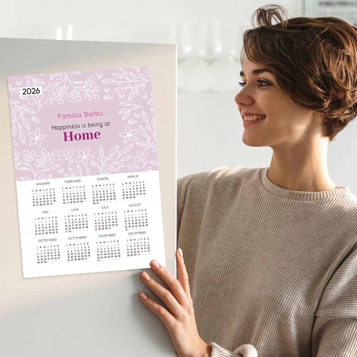 Gepersonaliseerde kalenderposter met boodschap
