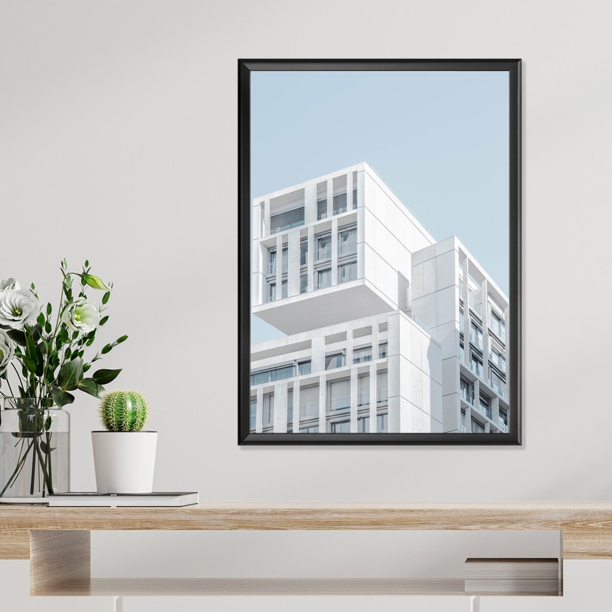 Poster van een gebouw in Madrid