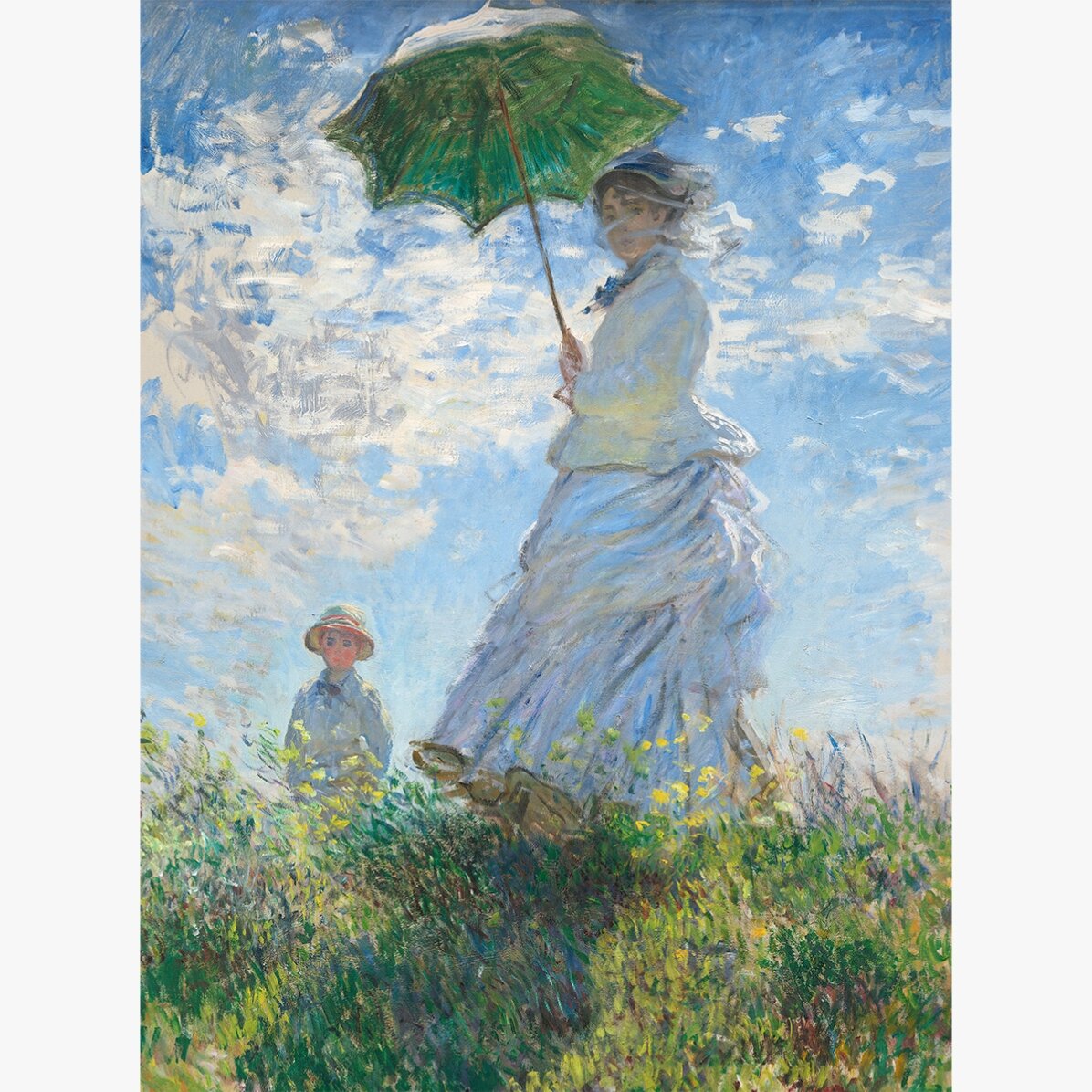 Poster van Claude Monet, Vrouw met paraplu, 1875