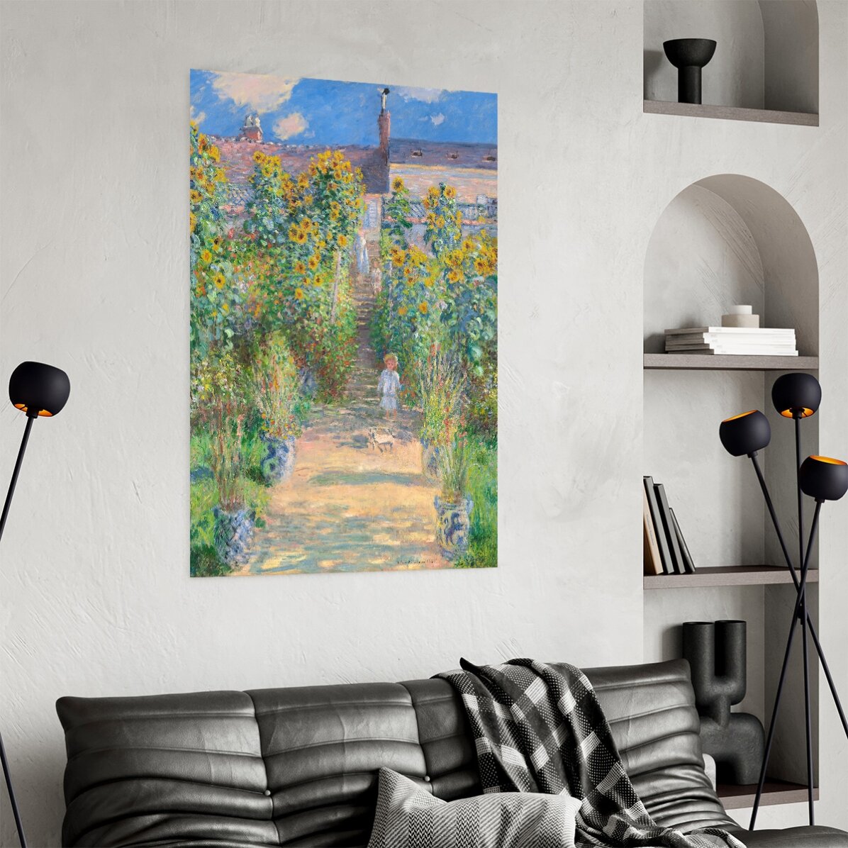 Poster van Claude Monet, De tuin van de kunstenaar, 1881