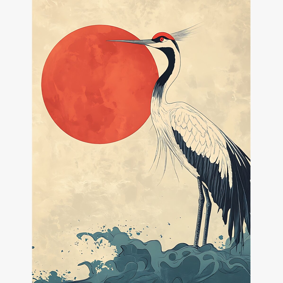 Affiche « Grue japonaise »