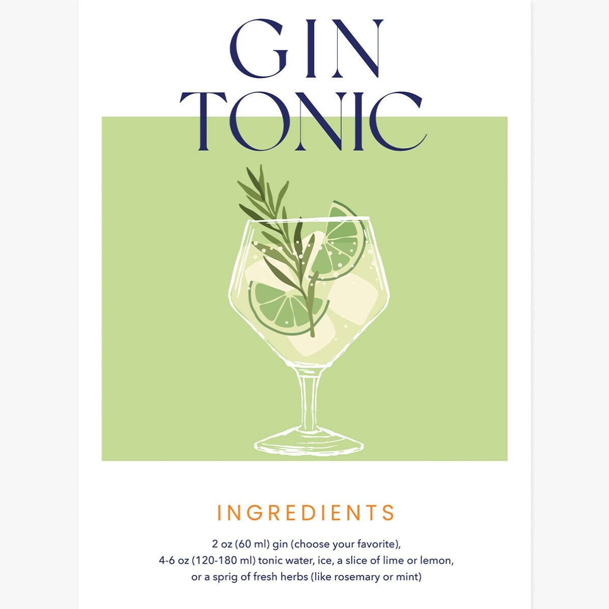 Poster Gin-tonic