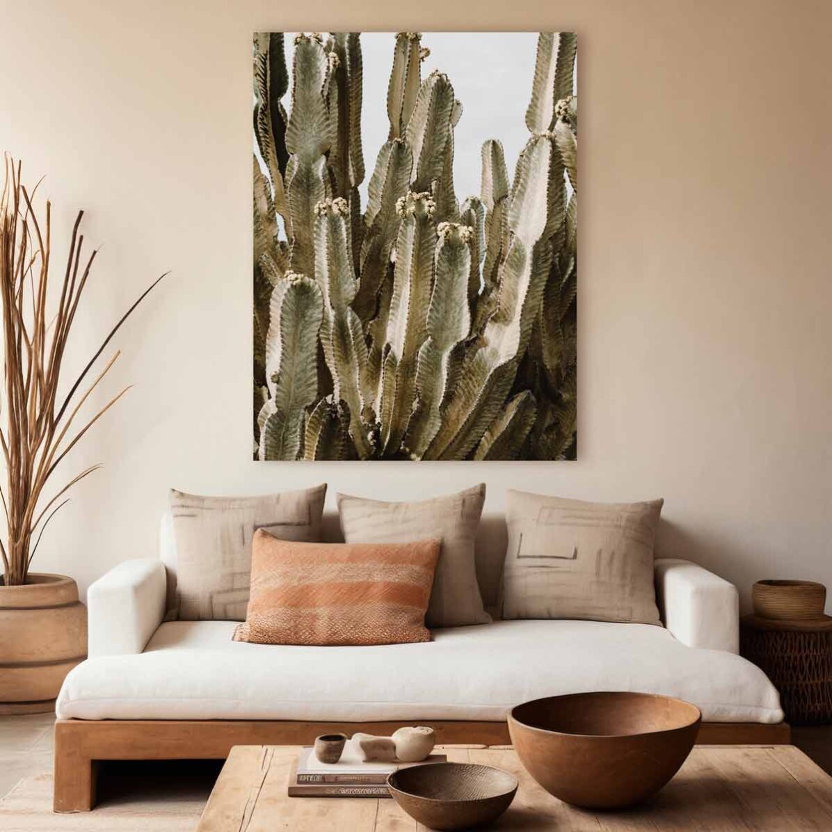 Poster met groene cactus