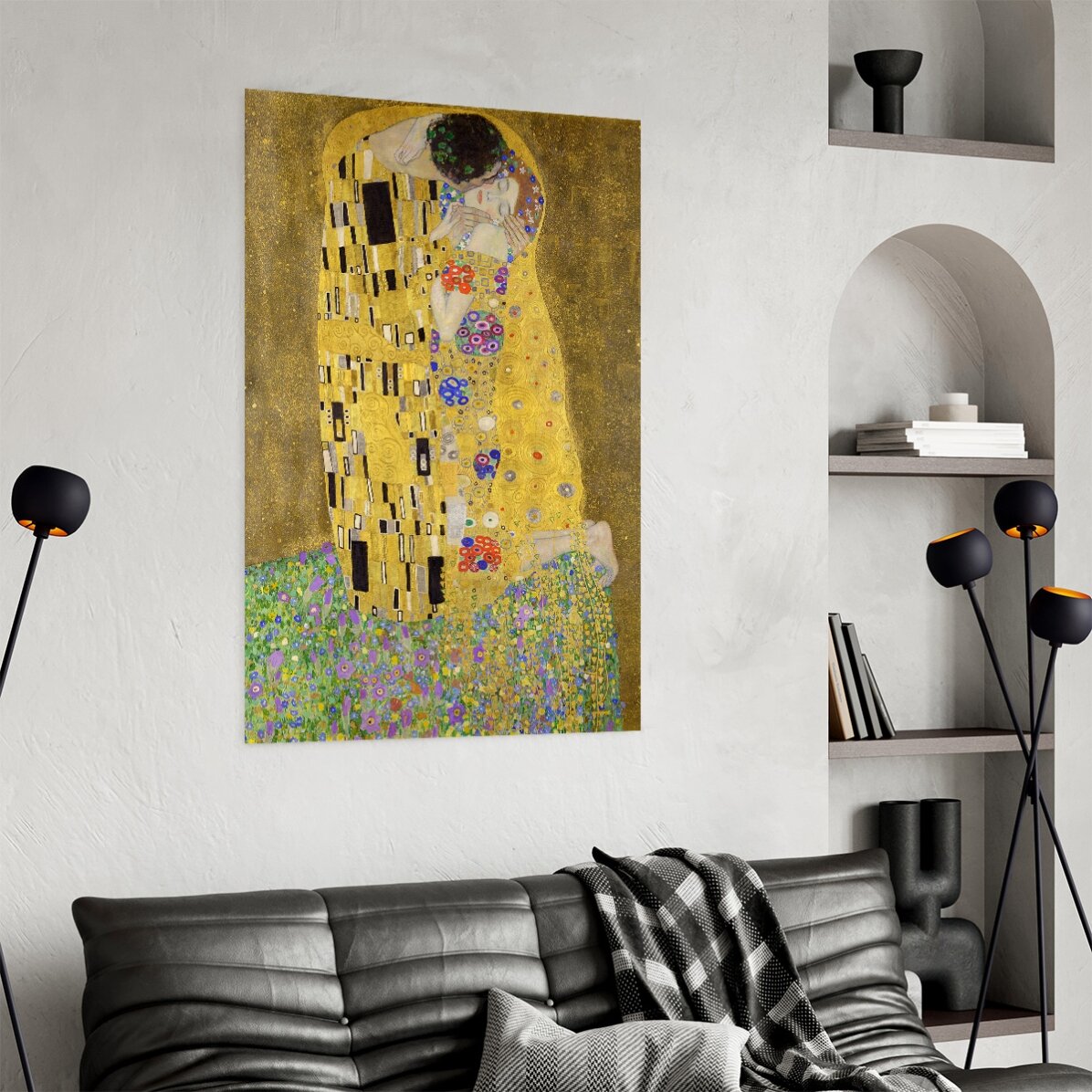 Affiche de Gustav Klimt, « Le Baiser », 1908