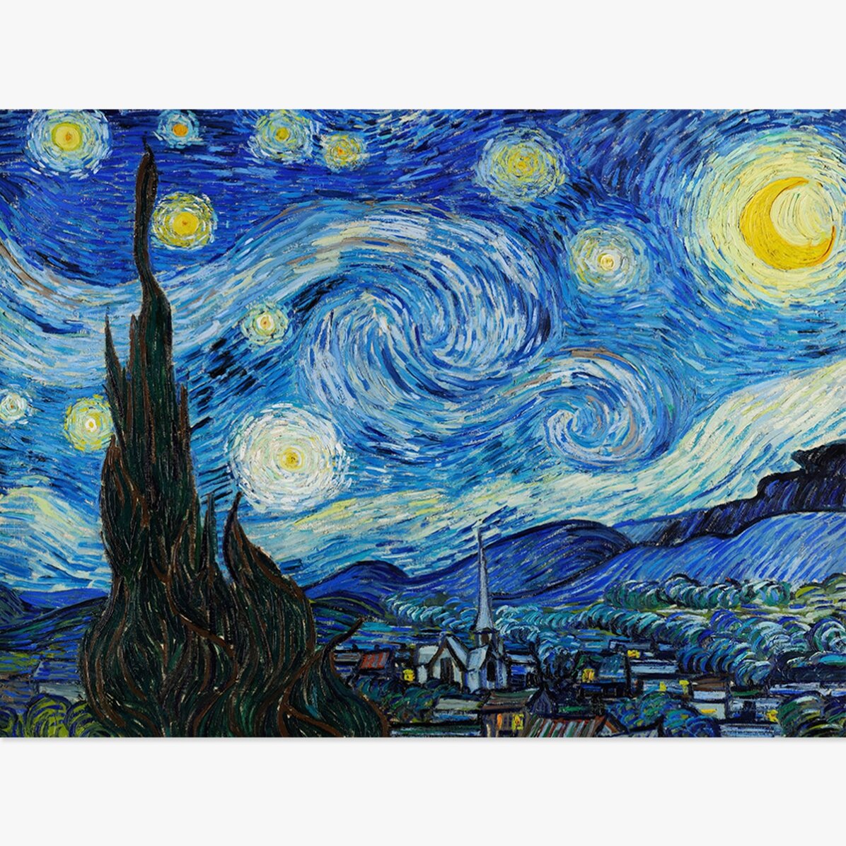 Poster in liggend formaat - Vincent van Gogh - Sterrennacht 1889