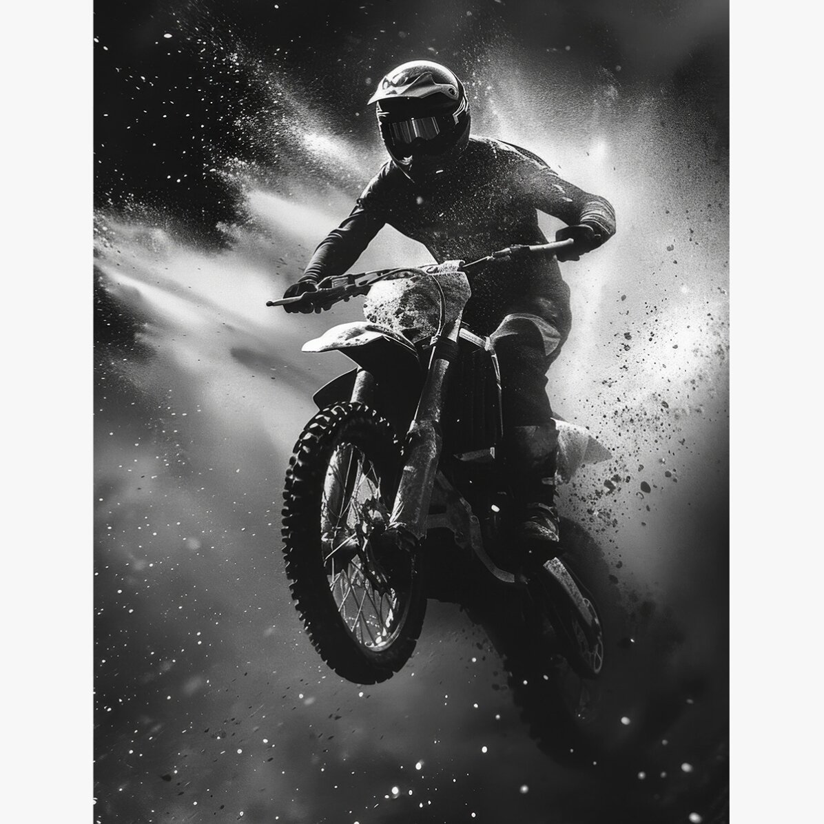 Poster met motorrijder