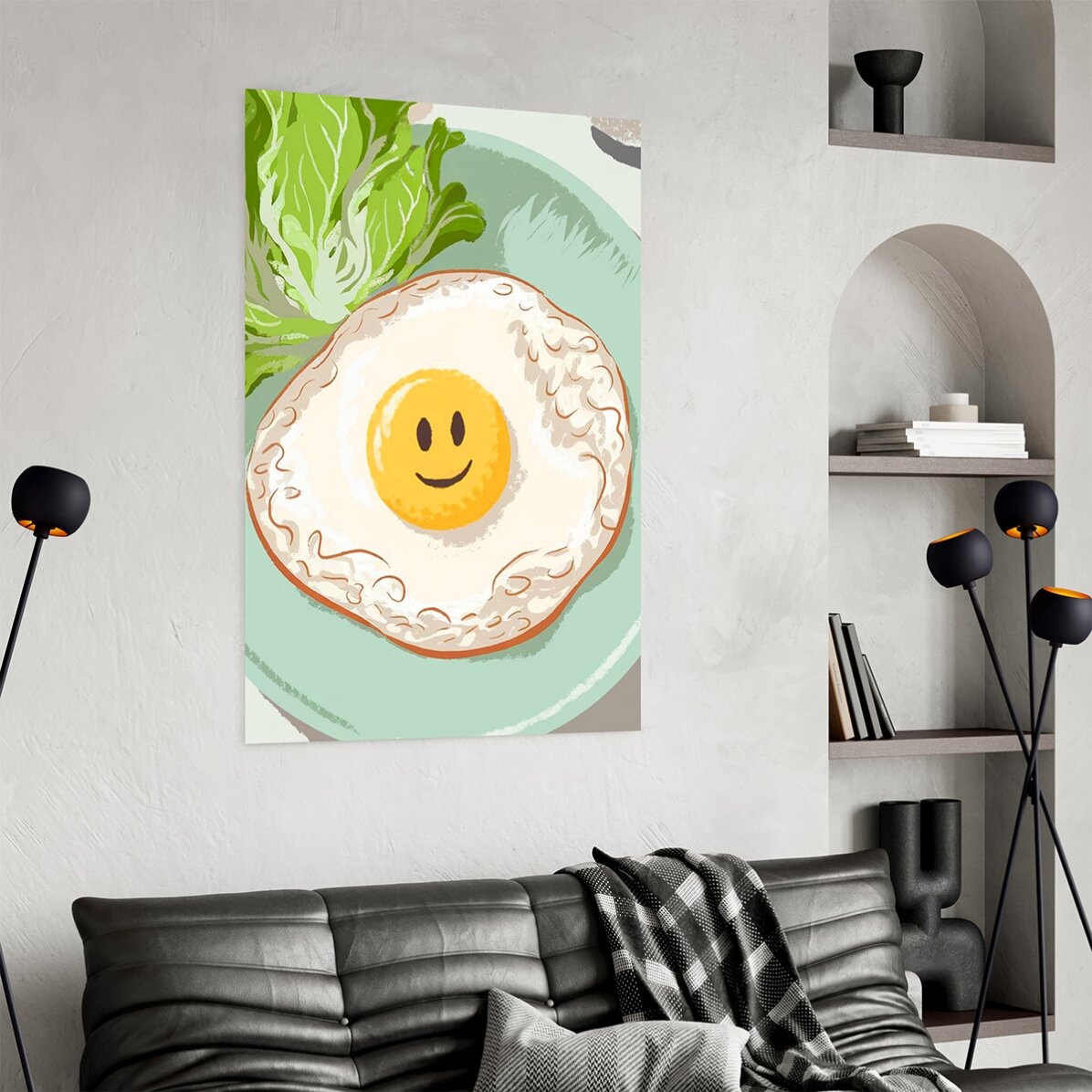 Affiche « Œuf aux yeux joyeux »