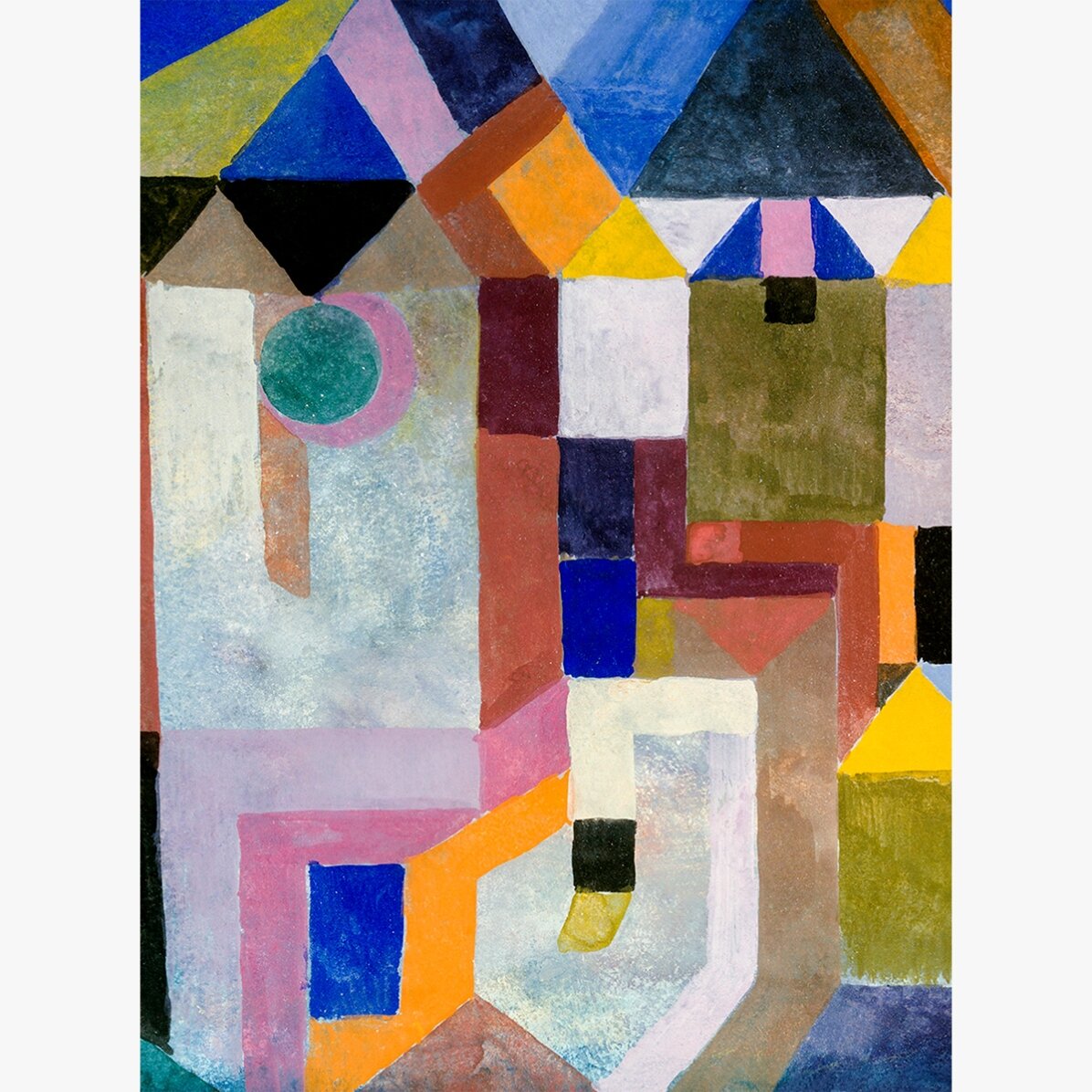 Poster van Paul Klee, ‘Colorful Architecture’ 1917