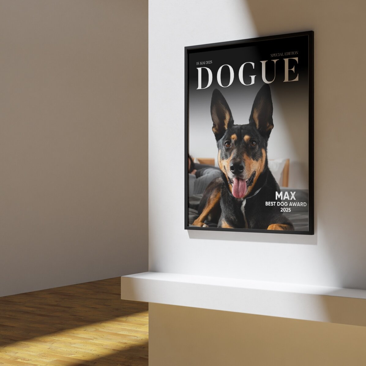 Affiche personnalisée avec photo et texte - Dogue