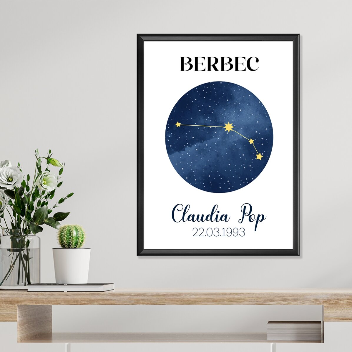 Gepersonaliseerde poster met tekst - Het sterrenbeeld Ram