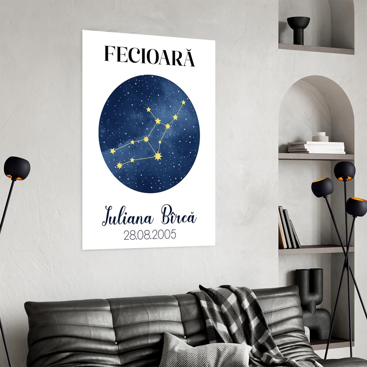 Gepersonaliseerde poster met tekst - Het sterrenbeeld Maagd