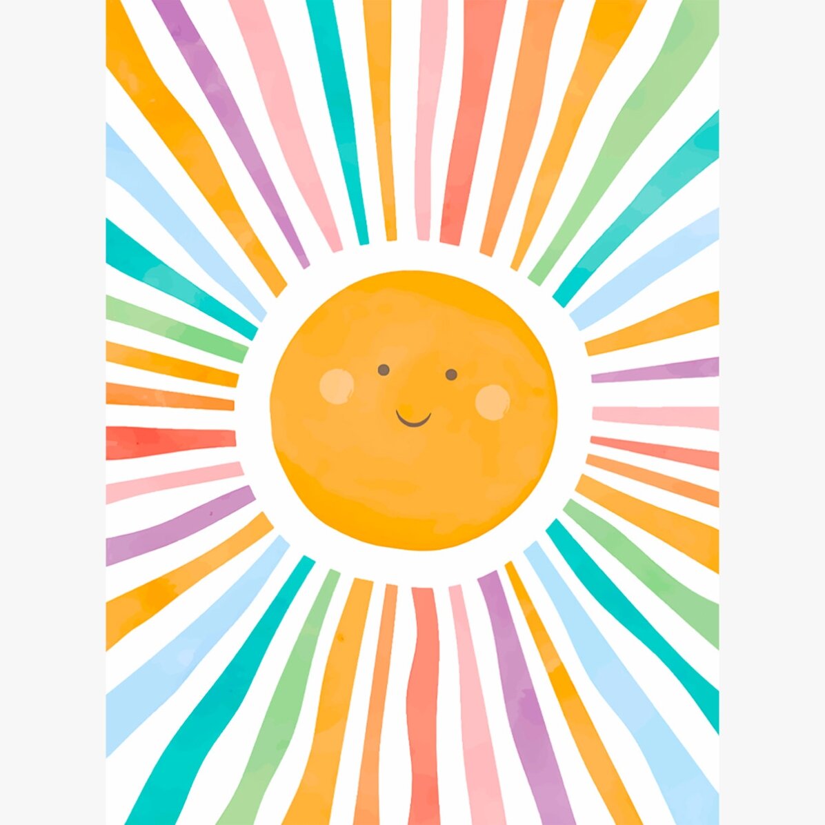 Affiche « Soleil coloré »