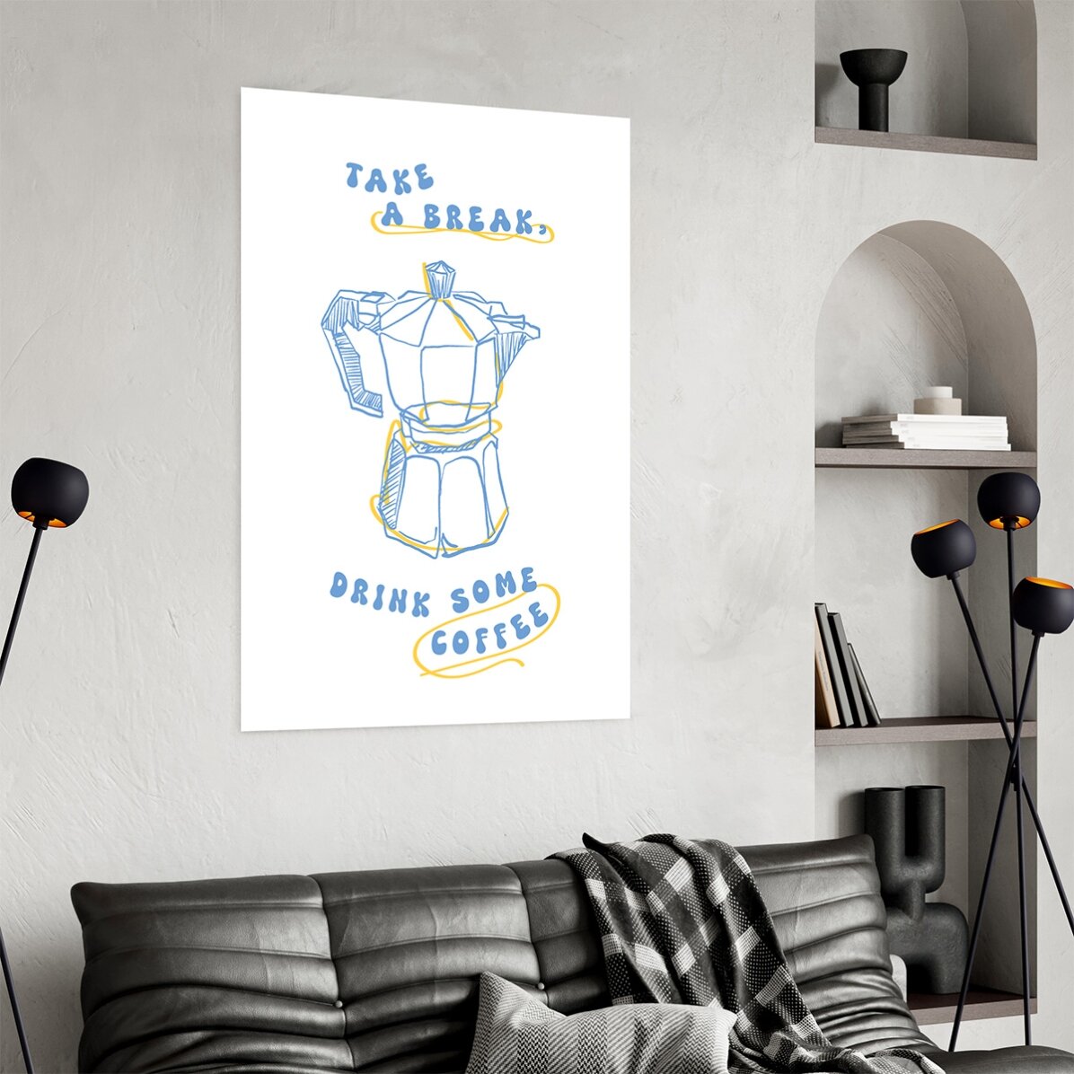 Affiche « Fais une pause, bois un café »