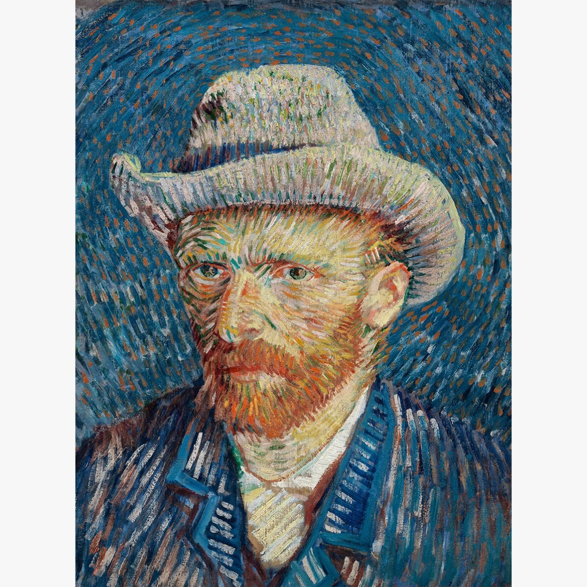 Poster Vincent van Gogh, Zelfportret met grijze vilten hoed, 1887