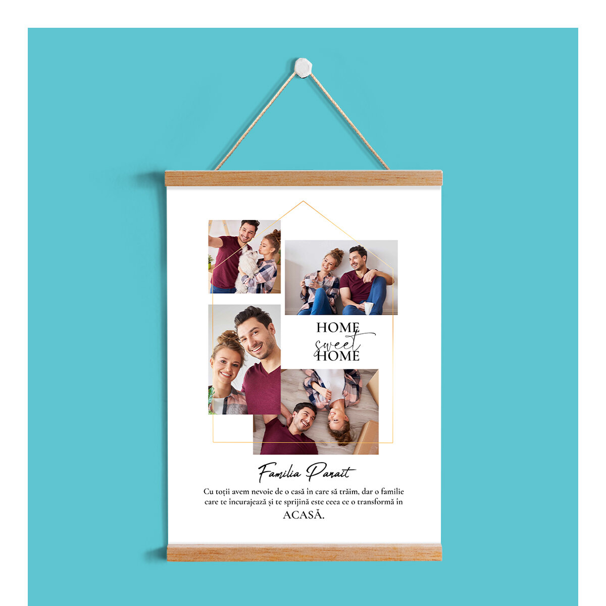 Gepersonaliseerde posters met ophanghaakjes