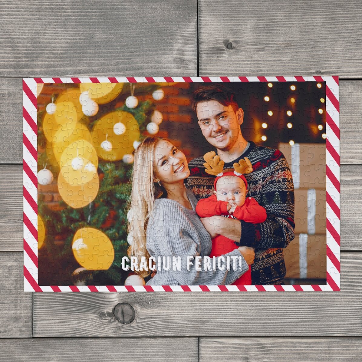 Puzzle personnalisé avec une photo, 40 x 28,5 cm - Joyeux Noël