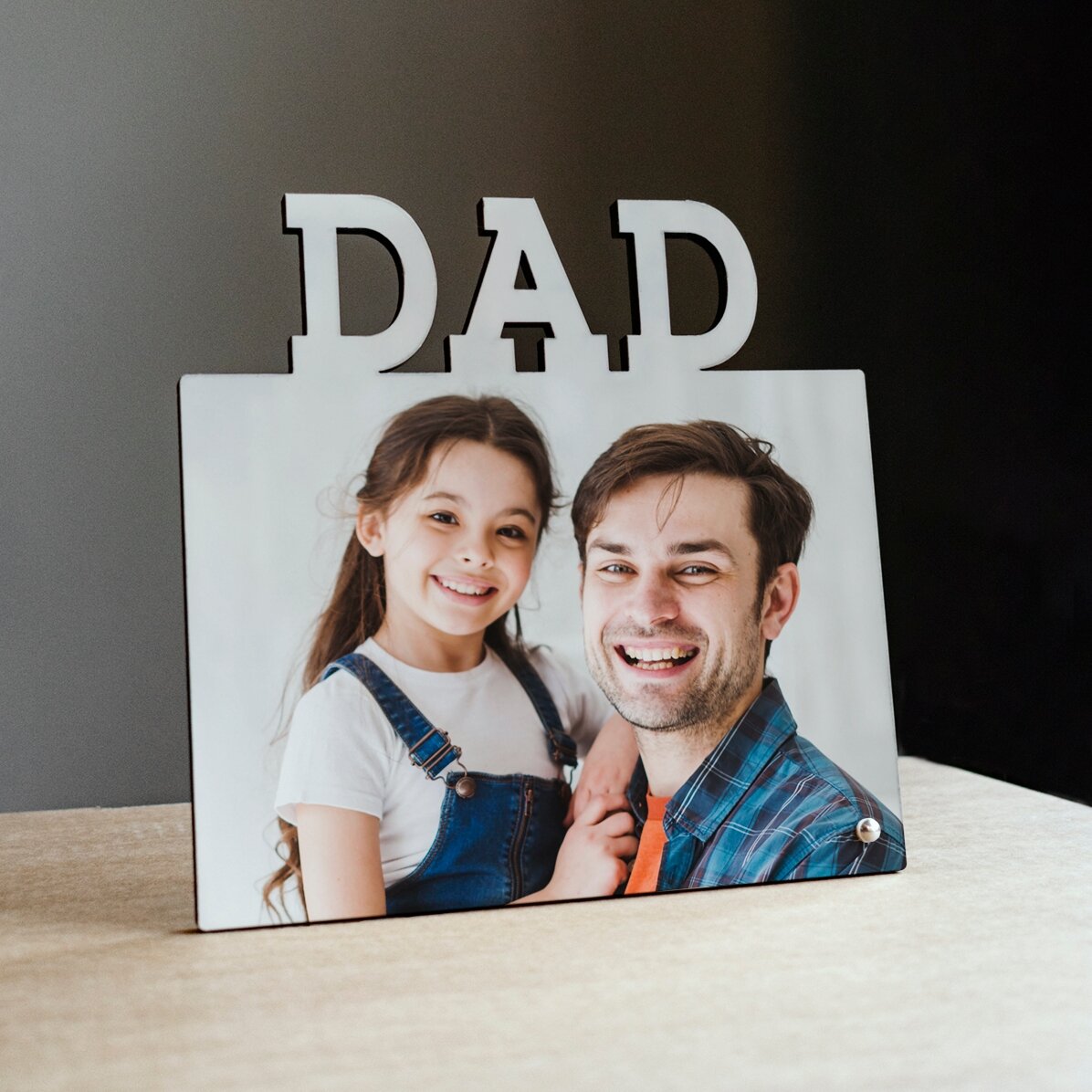 Cadre photo de bureau personnalisé avec une photo - modèle DAD