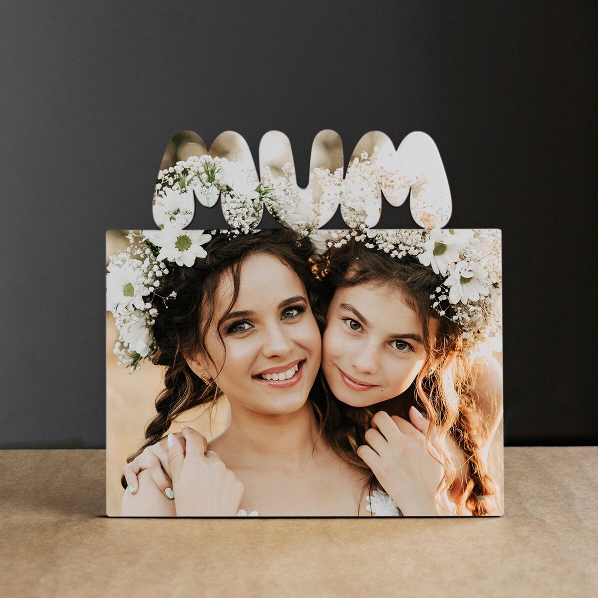 Cadre photo de bureau personnalisé avec une photo - modèle MUM