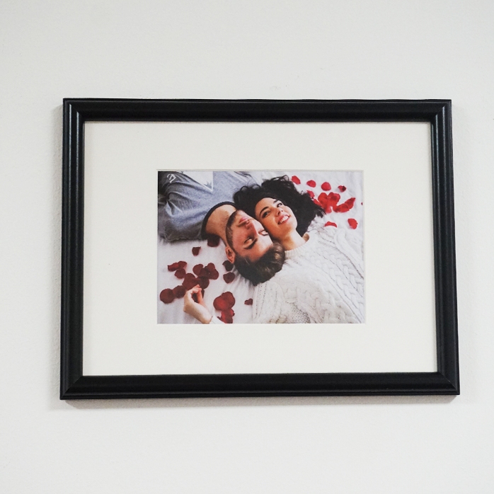Gepersonaliseerd fotolijstje met één foto – passe-partout A4 liggend