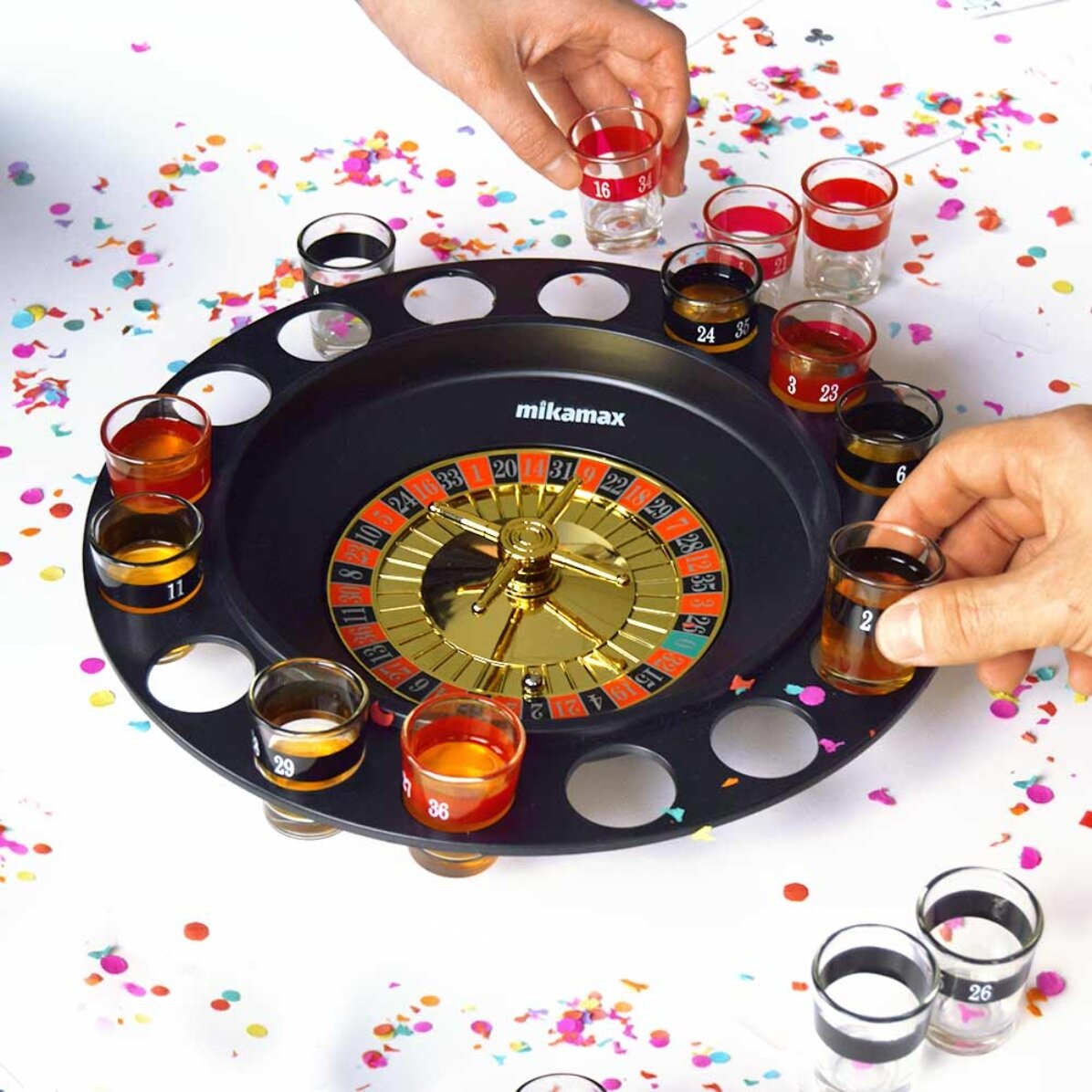 Roulette met shotjes