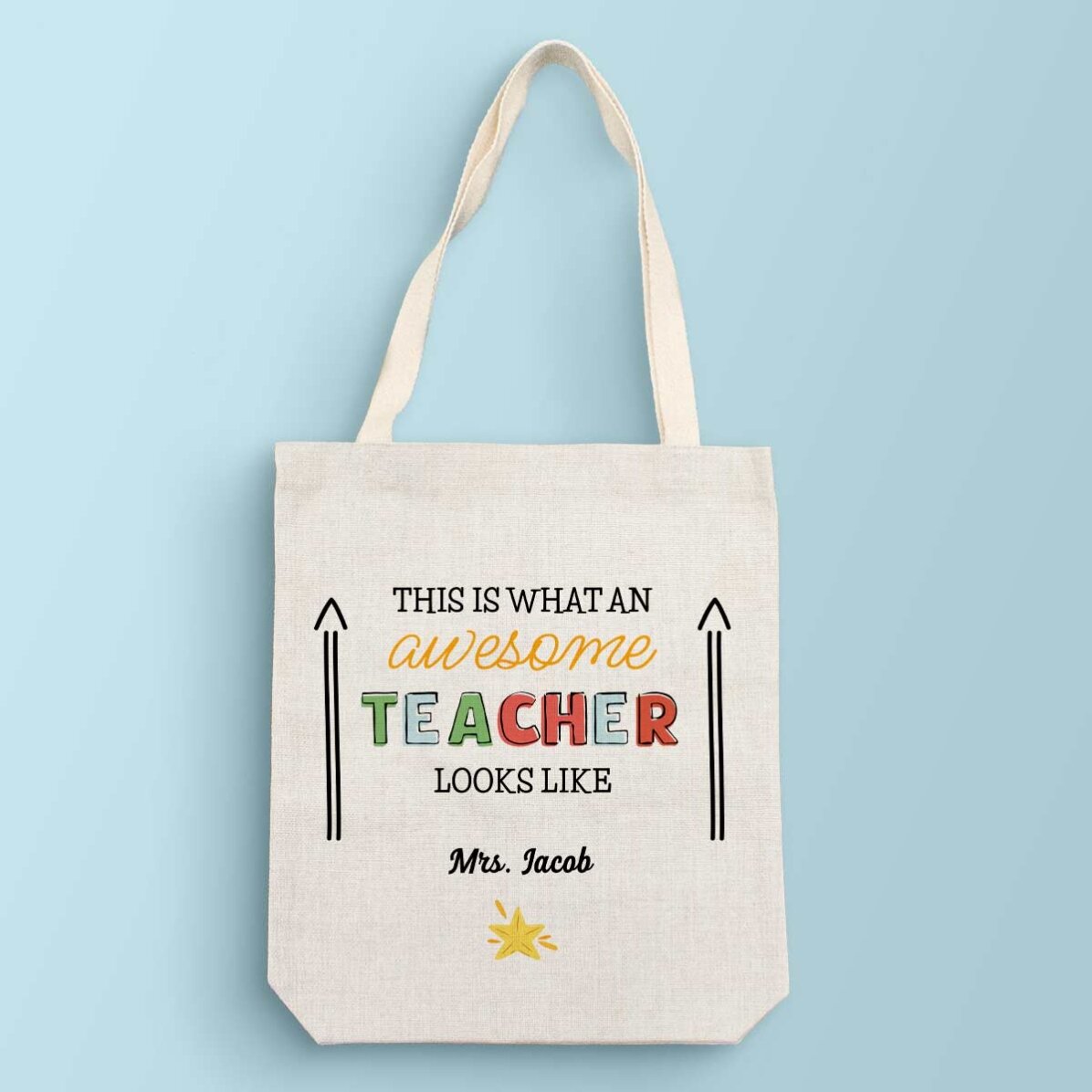 Gepersonaliseerde tas met tekst - Awesome