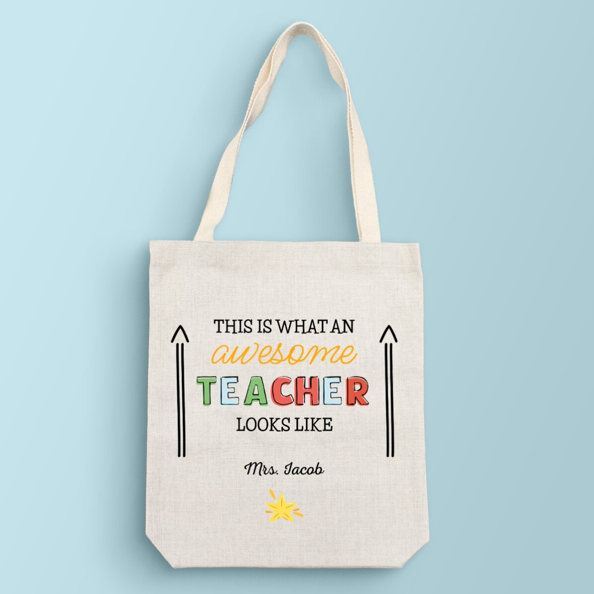 Gepersonaliseerde tas met tekst - Awesome
